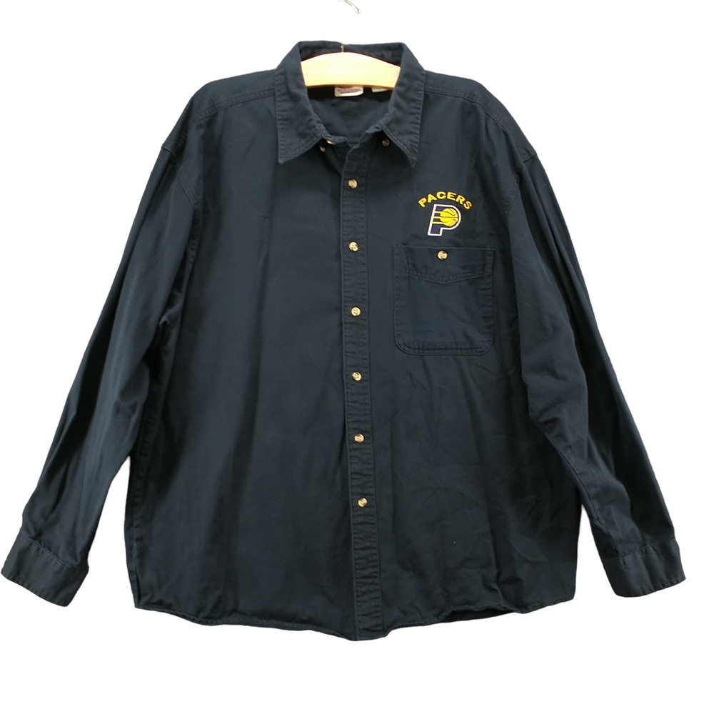 Pacers Navy Blue Casual Button Down Shirt